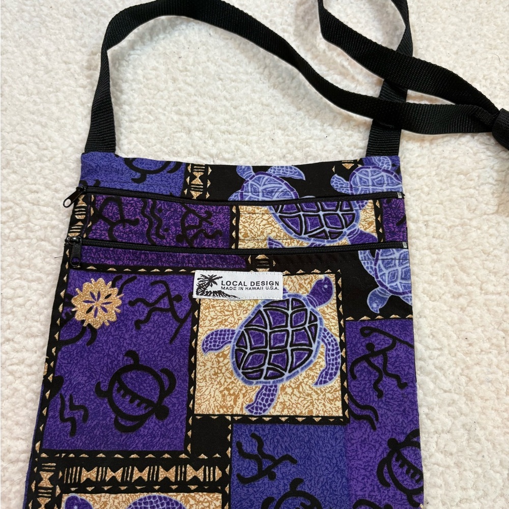 Purple Turtle Print Women's Shoulder Bag | Local Design